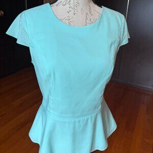 Turquoise Peplum Top